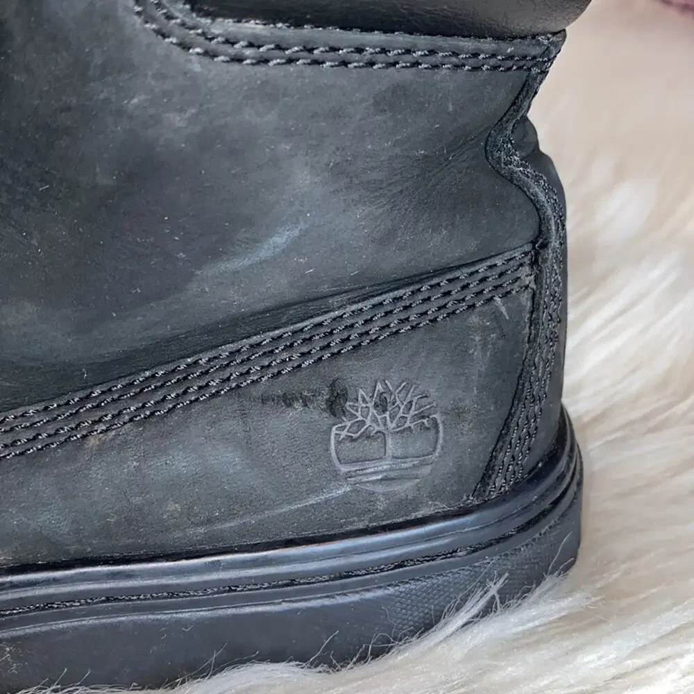 Timberland Black Londyn Leather Lace Up Sneakers 6